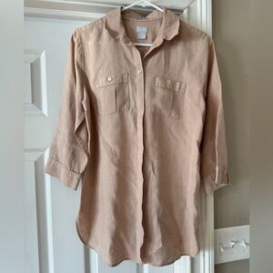 Chico's Light Brown Linen Shirt